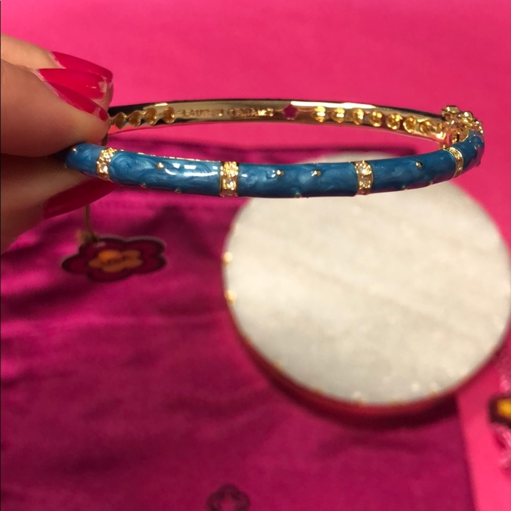 Lauren G Adams Blue Enamel Bangle